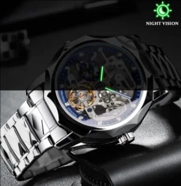 Forsining 199A Classy Design Skeleton Transparent Golden Stainless — image 5