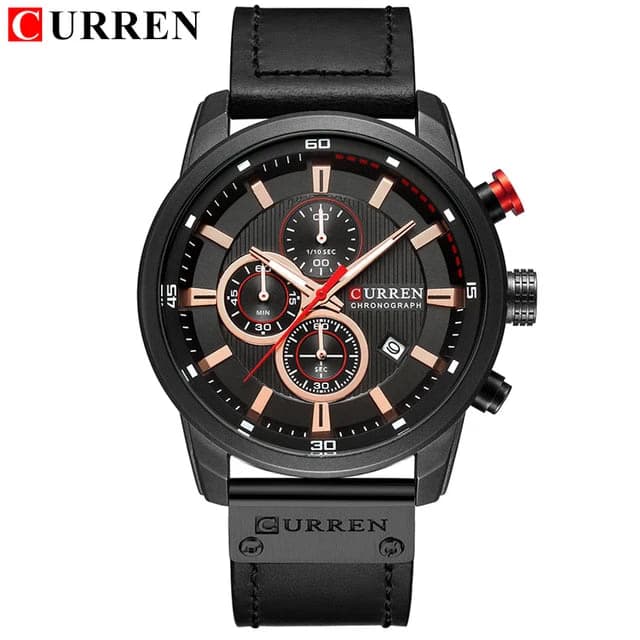 Curren 8291 Quartz Watch Men Leather Strap Sport Casual Watch — image 8