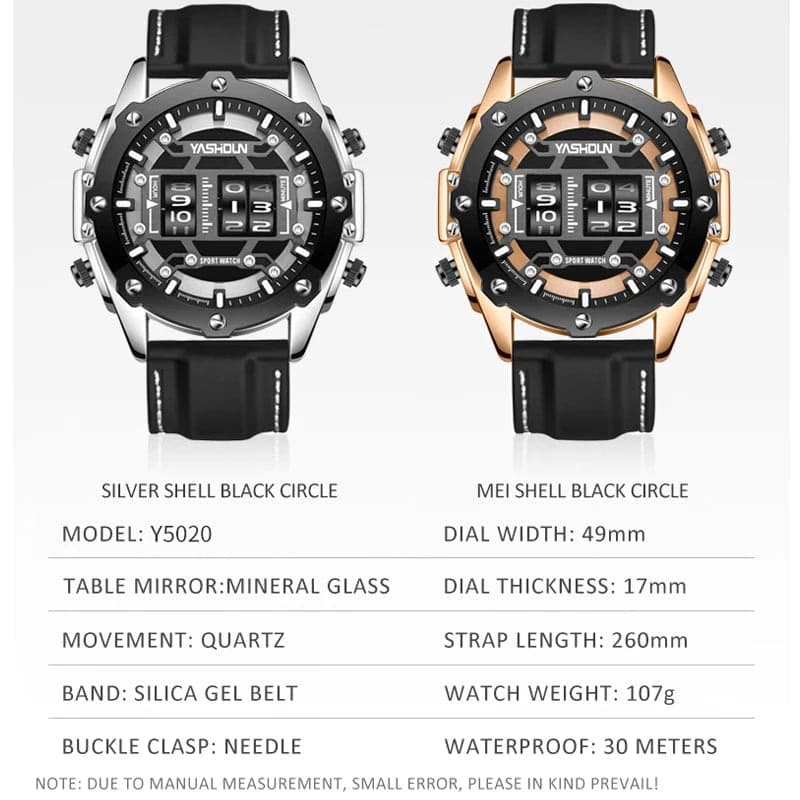 Trendy Personalized Multifunctional Men's Watch Sports Silicone Tape — image 6