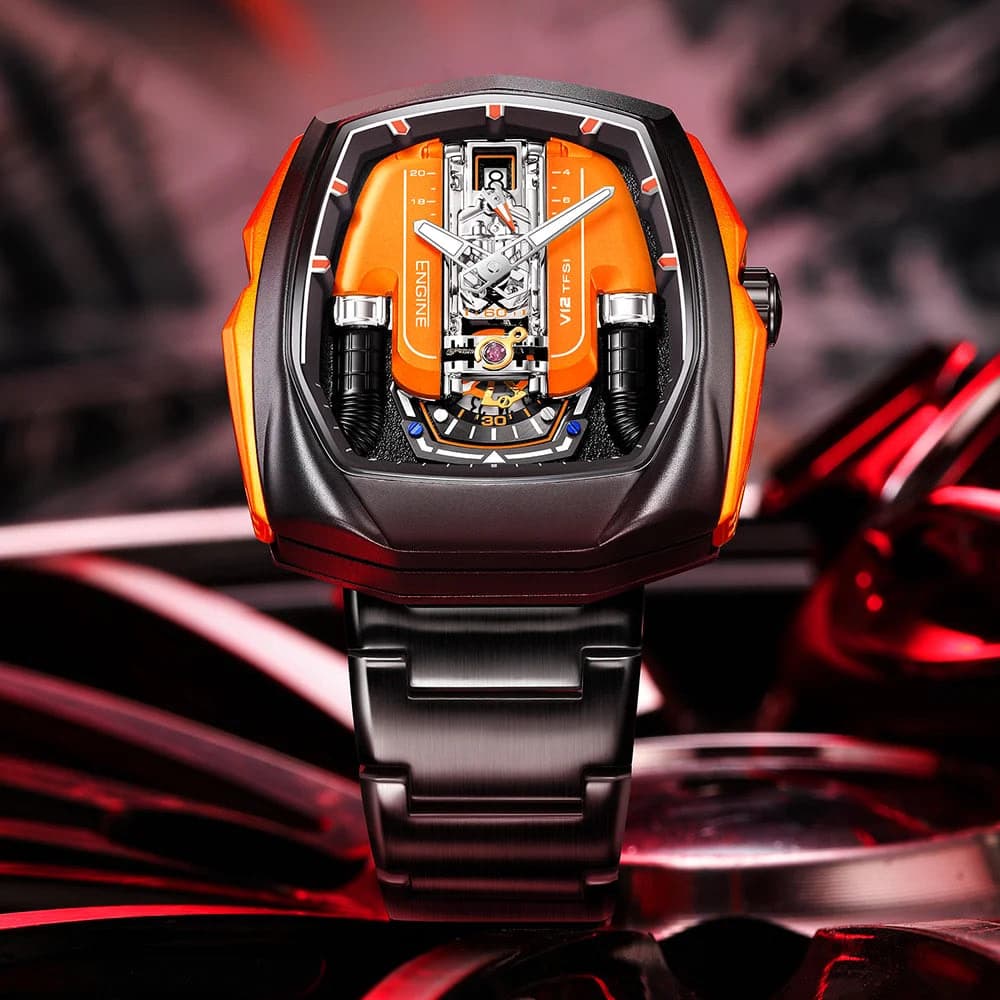 Drop Shipping Super Luxury V12 Engine Watch Man Watches Quartz Movement Waterproof Quartz for Man Watch — image 2