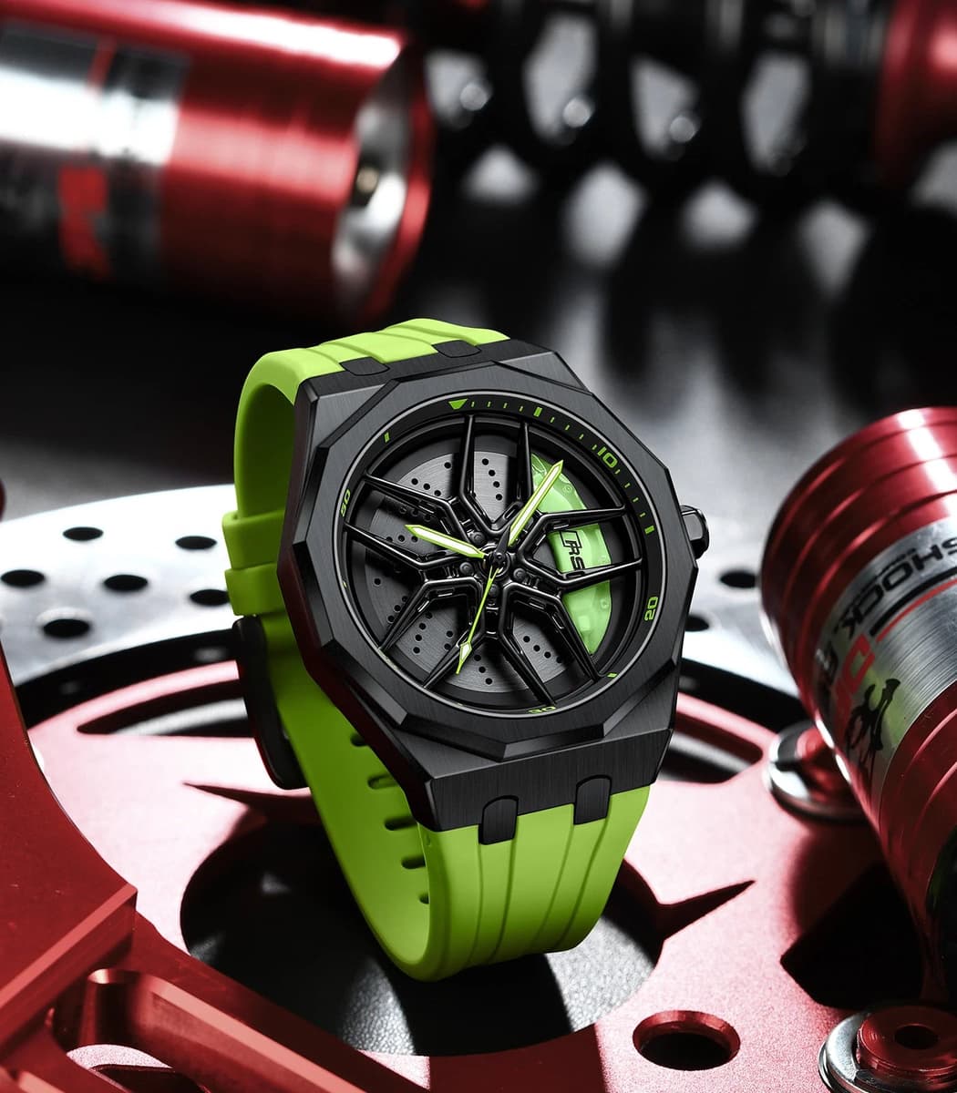 Original 3D Wheel Watch Waterproof Spinning Luxury Quartz Wrist Men Watch Rim Wristwatch Rotate 360 Man's Watches for RS Q8 — image 3