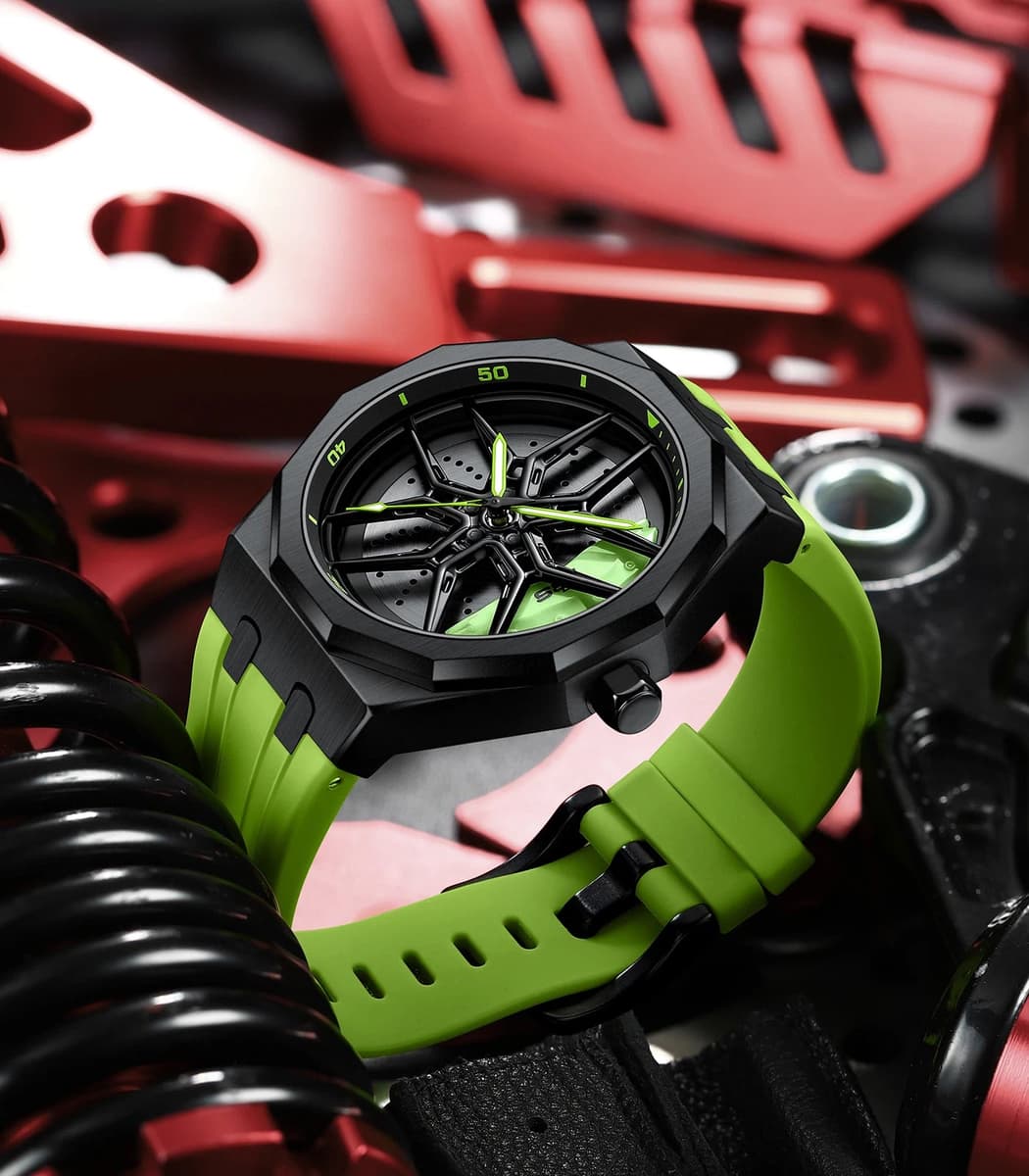 Original 3D Wheel Watch Waterproof Spinning Luxury Quartz Wrist Men Watch Rim Wristwatch Rotate 360 Man's Watches for RS Q8 — image 2