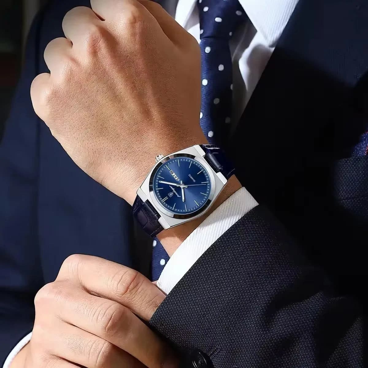 POEDAGAR 930 Men's Luxury Leather Watch — image 4