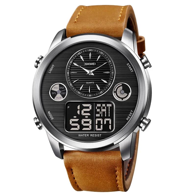 Skmei 1653 Analog Digital Leather Watches — image 9