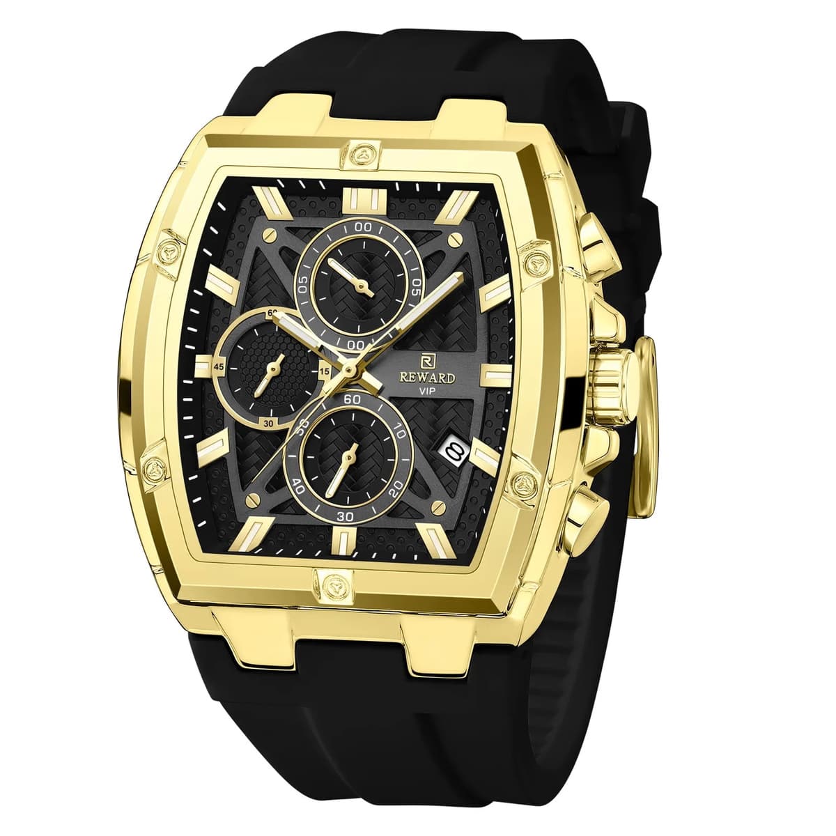 Luxury Men's Square Quartz Watch with Calendar — image 2