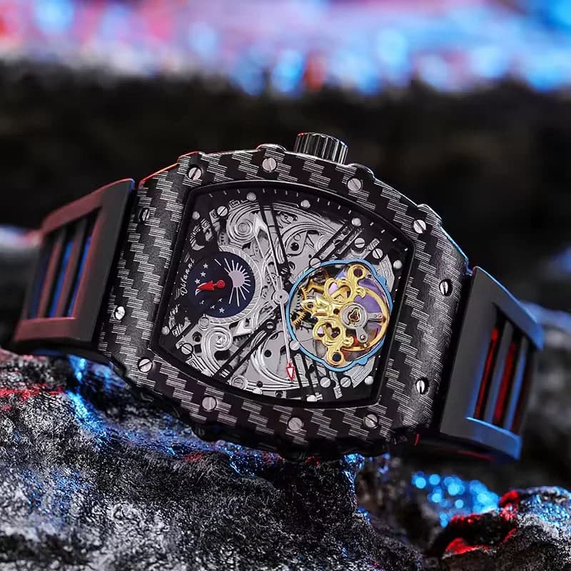 Dulunwe Men's Tourbillon Skeleton Watch — image 10