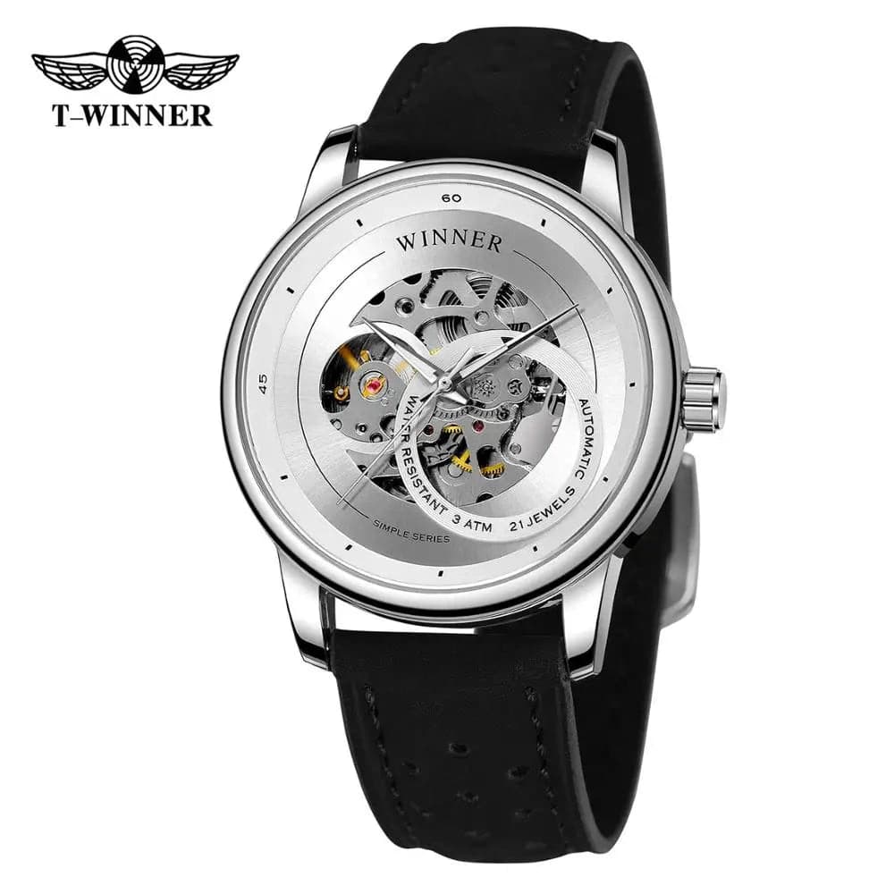 T-WINNER Gold Skeleton Men's Automatic Sport Watch — image 12