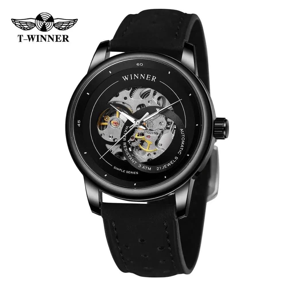 T-WINNER Gold Skeleton Men's Automatic Sport Watch — image 11