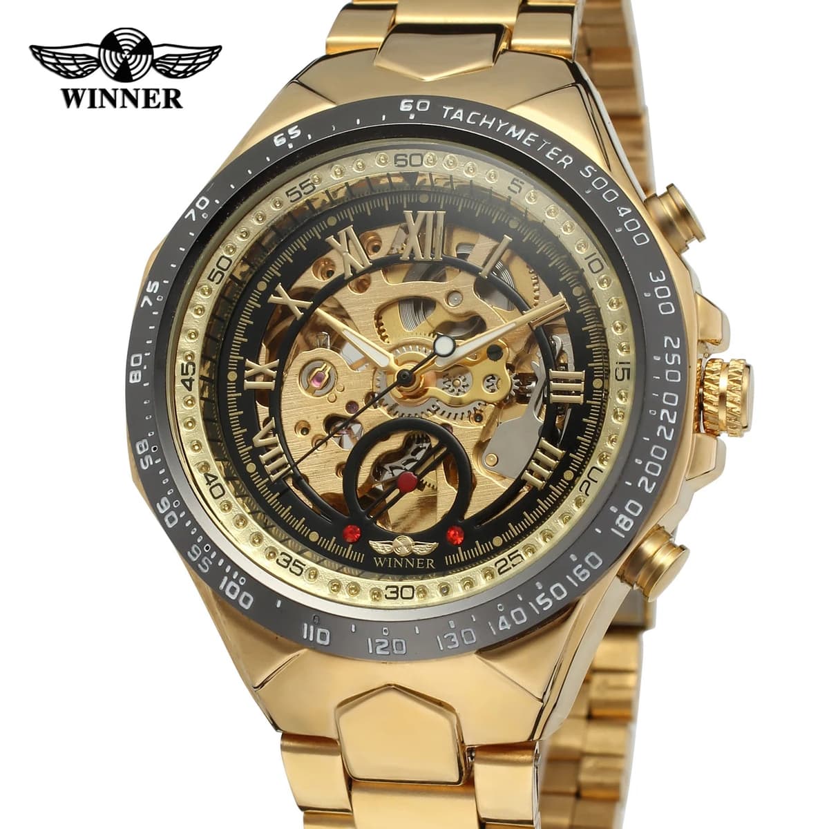 Winner Luxury Gold Black Automatic Men's Watch — image 9