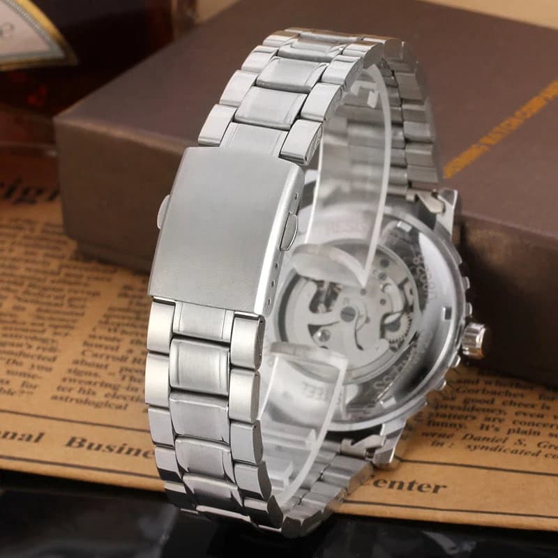 Luxury Gold Skeleton Automatic Watch for Men — image 5