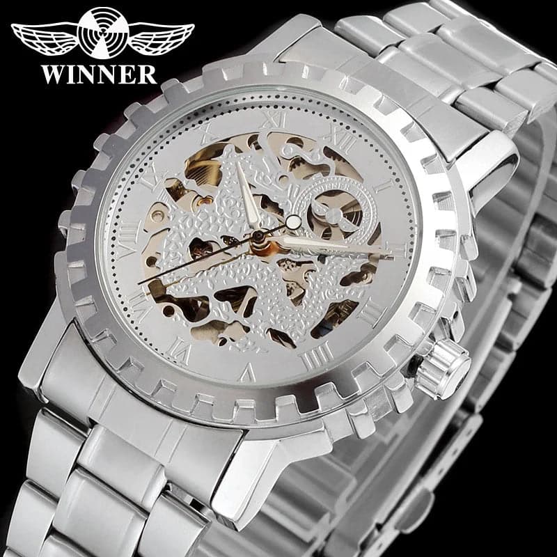 Luxury Gold Skeleton Automatic Watch for Men — image 2