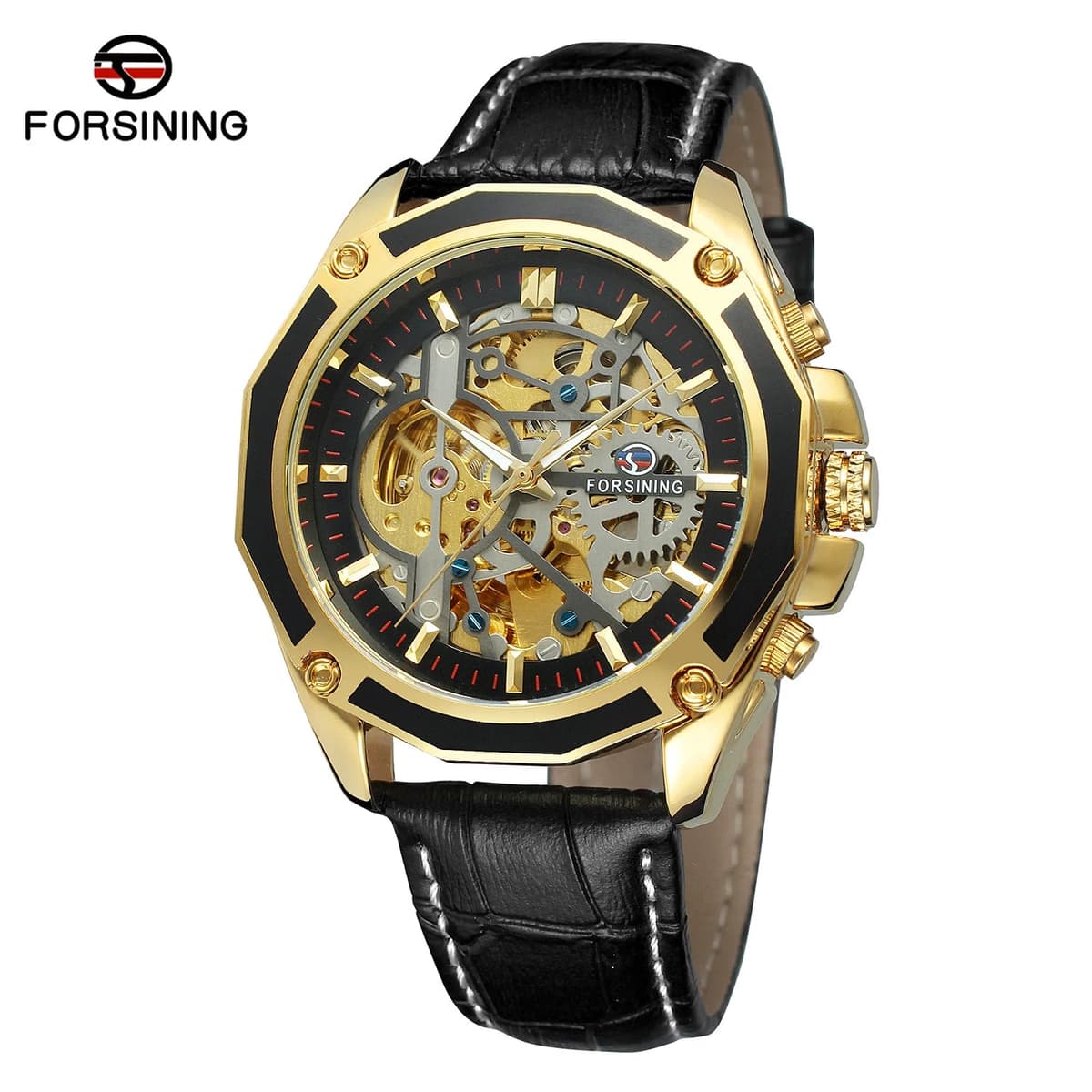 Luxury Skeleton Automatic Leather Watch for Men — image 7