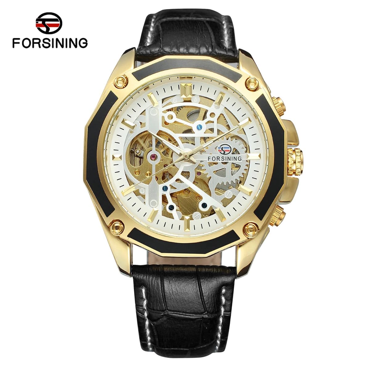 Luxury Skeleton Automatic Leather Watch for Men — image 11