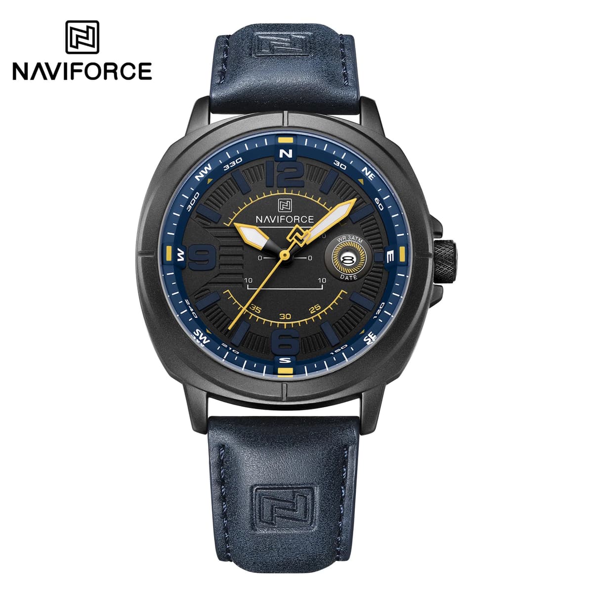 NAVIFORCE Men's Quartz Watch with Leather Band — image 12
