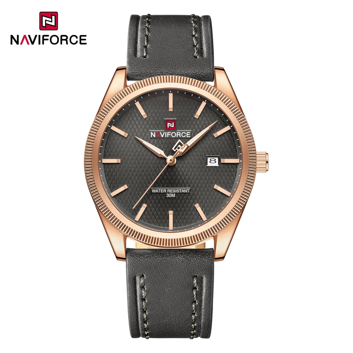 NAVIFORCE Men's Quartz Watch with Leather Strap — image 11