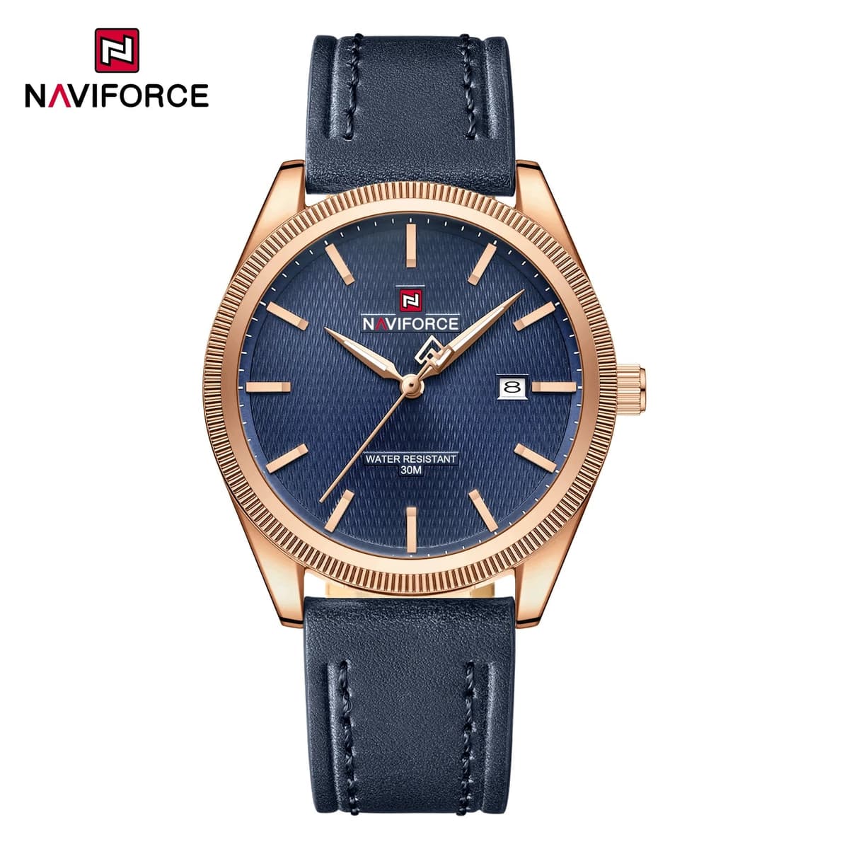 NAVIFORCE Men's Quartz Watch with Leather Strap — image 10