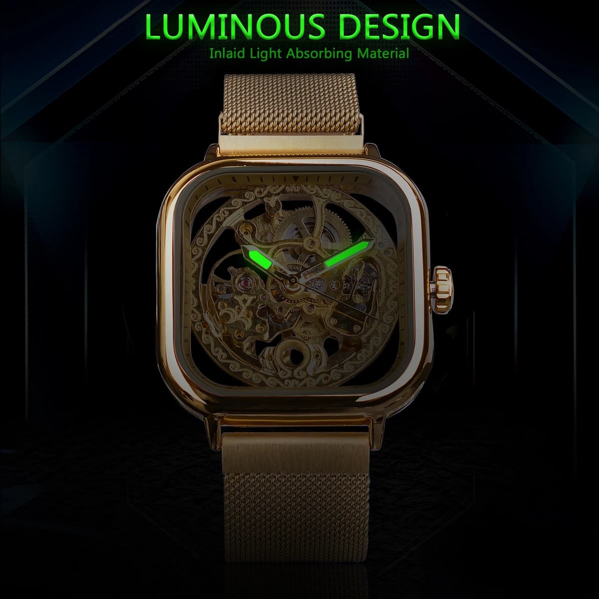 Forsining Golden Men's Automatic Watch - Luxury & Precision — image 5