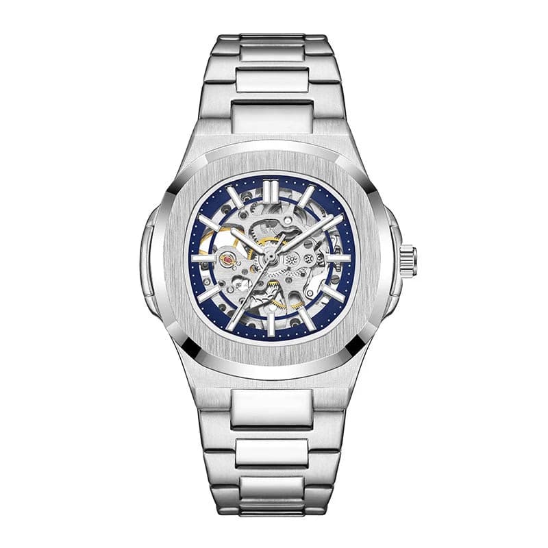 Luxury Mechanical Watch: Black & Gold Stainless Steel — image 12