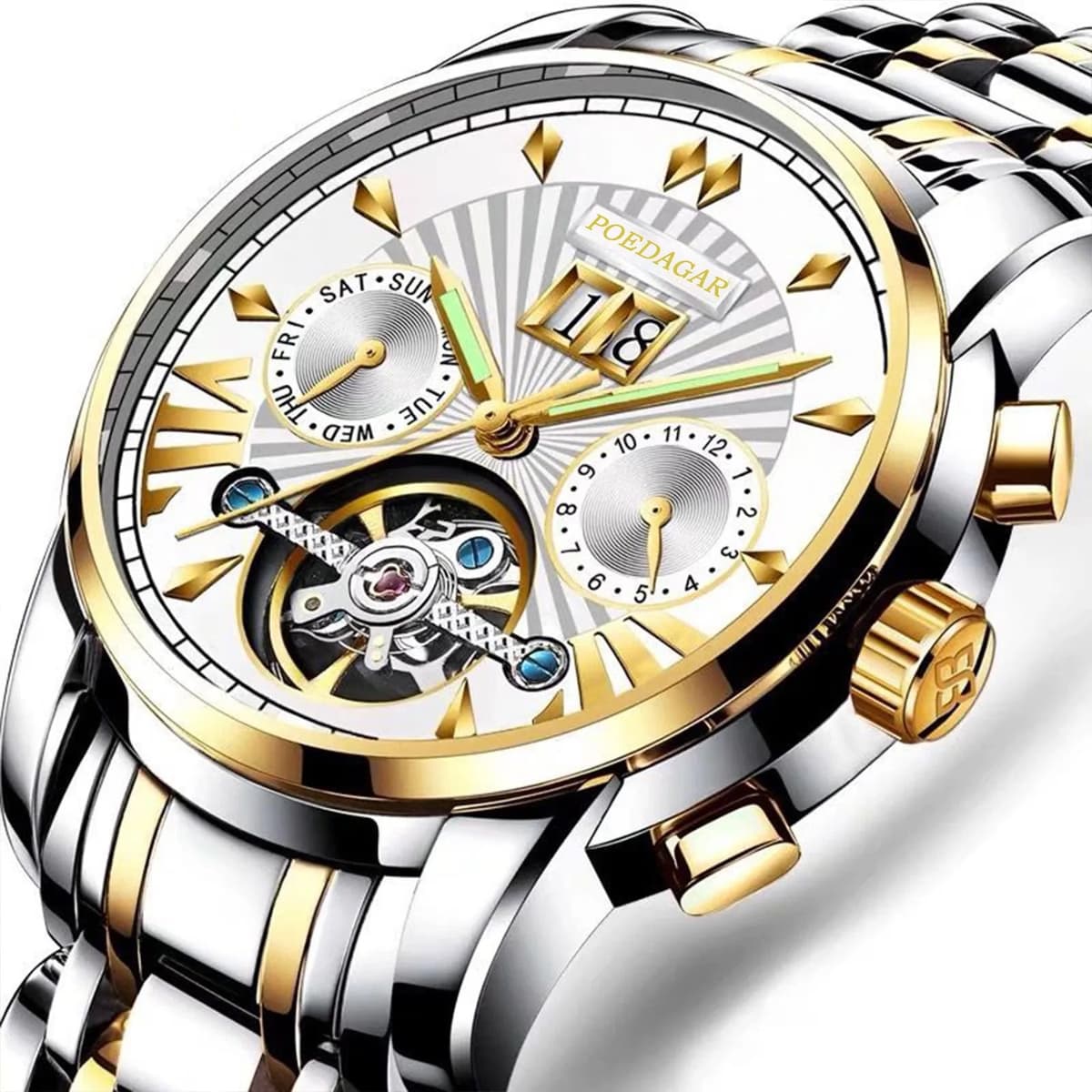 Poedagar Luxury Waterproof Mechanical Watch — image 12
