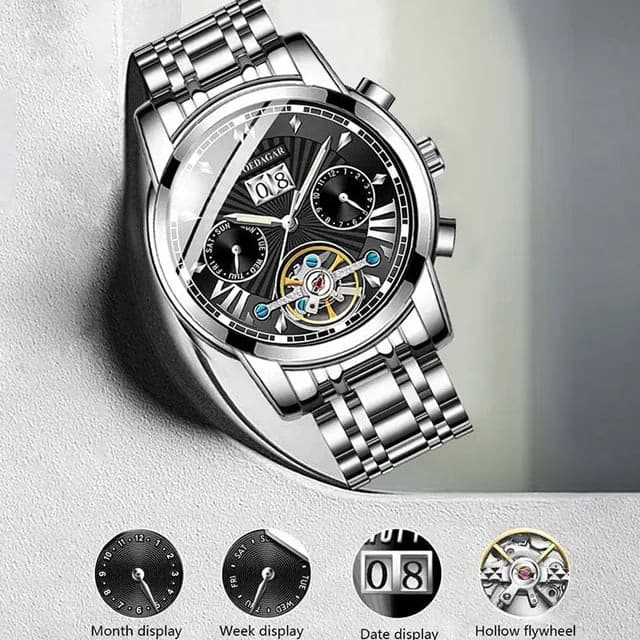 Poedagar Luxury Waterproof Mechanical Watch — image 2