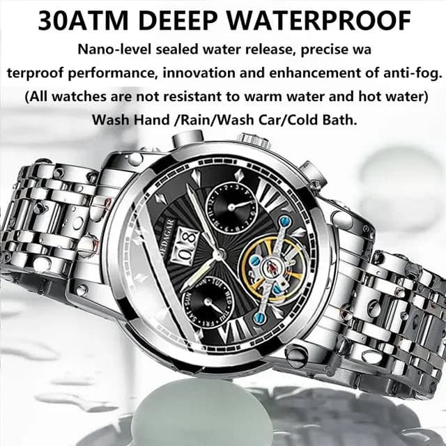 Poedagar Luxury Waterproof Mechanical Watch — image 3
