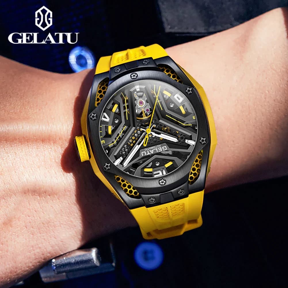 Gelatu 6007 Luxury Skeleton Sport Watch — image 5
