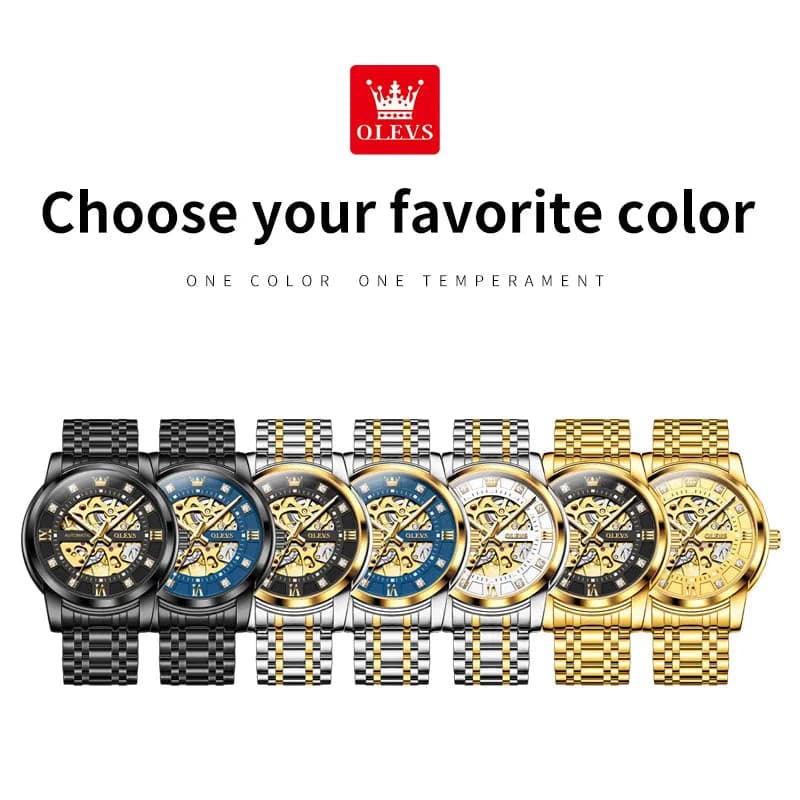 OLEVS Diamond Stainless Steel Men's Watch — image 6