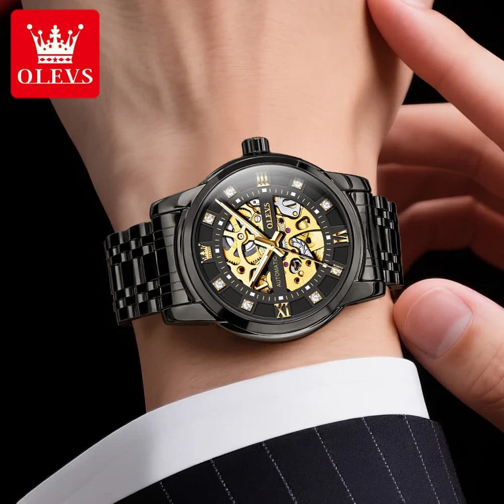 OLEVS Diamond Stainless Steel Men's Watch — image 3