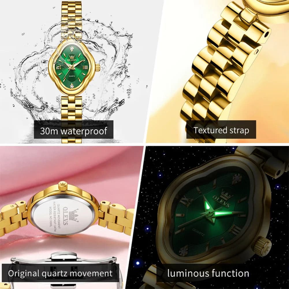 OLEVS Luxury Diamond Stainless Steel Women's Watch — image 6