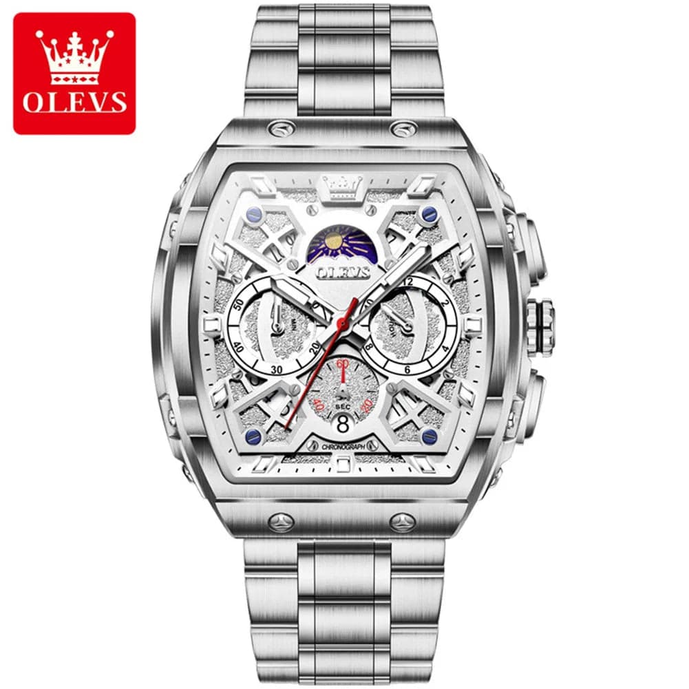 Olevs Stainless Steel Moon Phase Watch — image 8