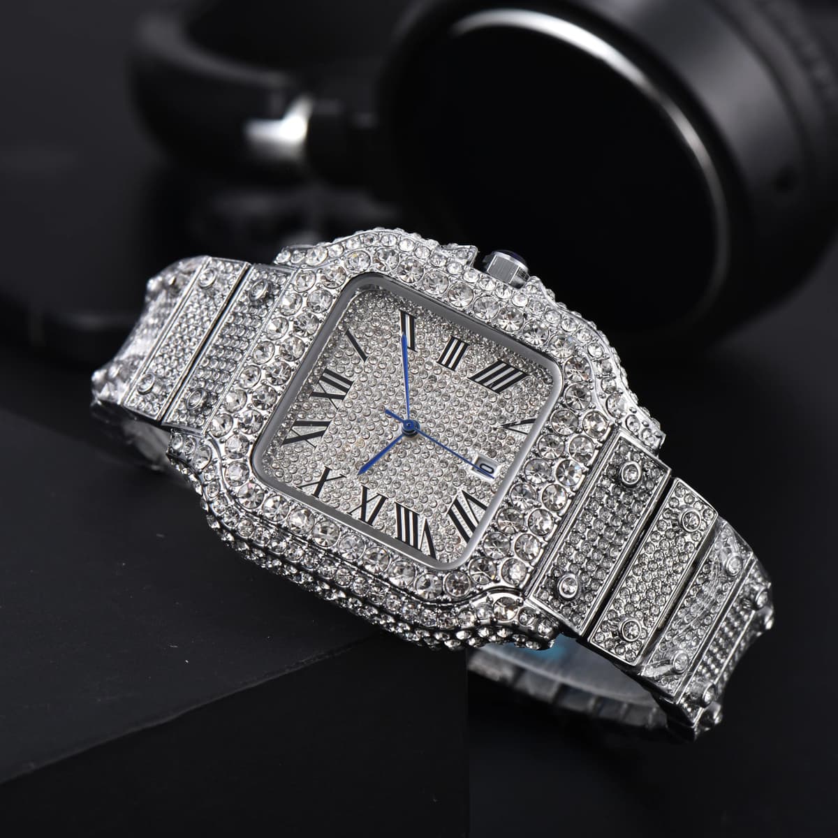 Luxury Square Diamond Watches for Men — image 9