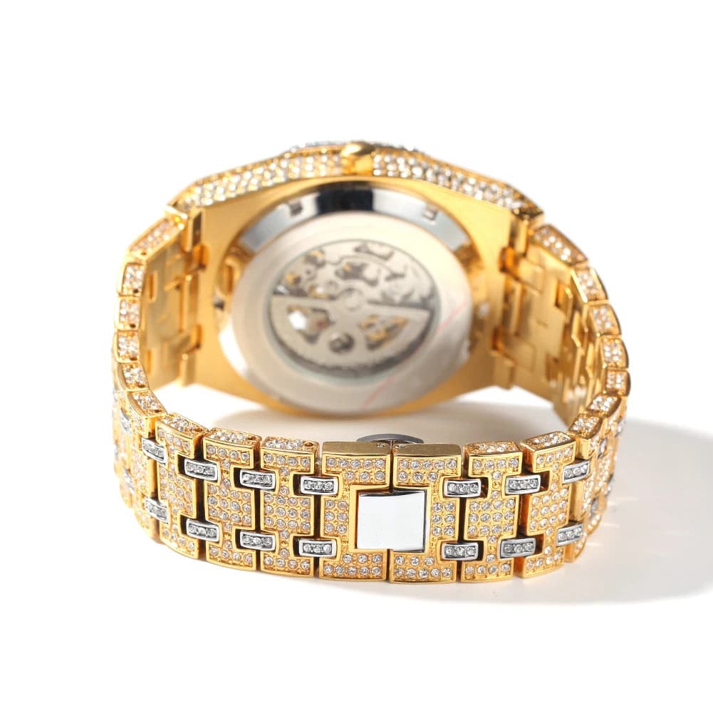 Black Gold Iced Out Mechanical Watches — image 4