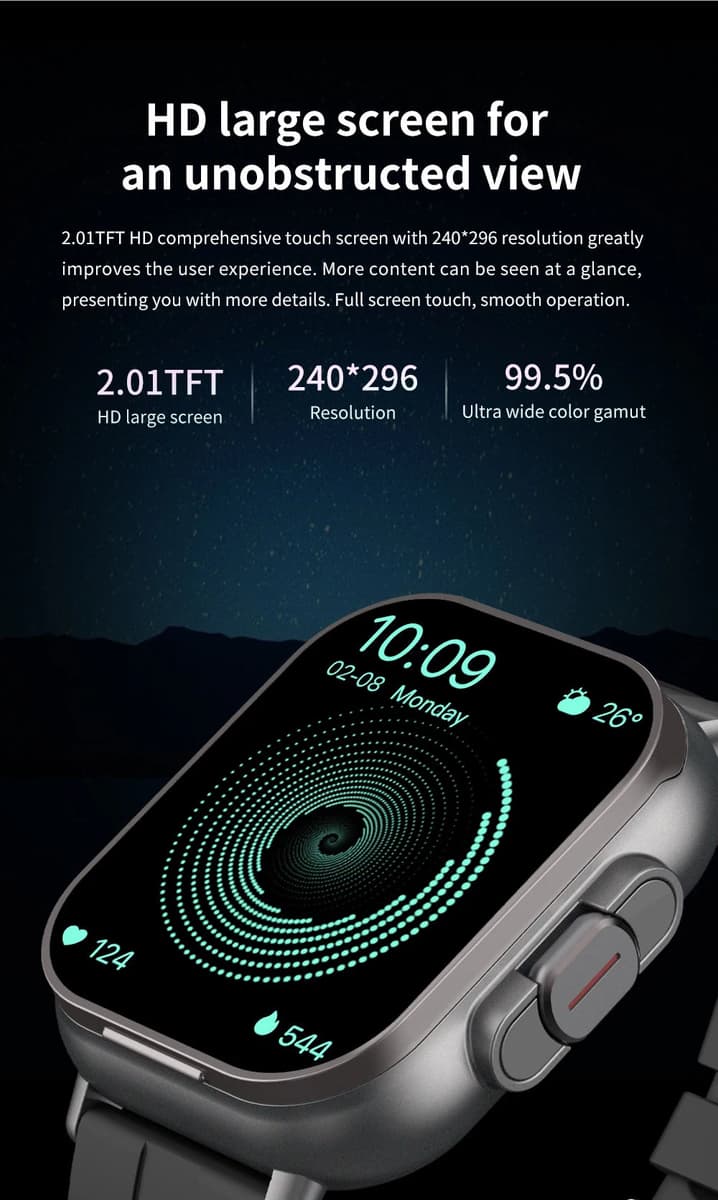 Smart Watch D8E with Earbuds & Heart Rate Monitor — image 3