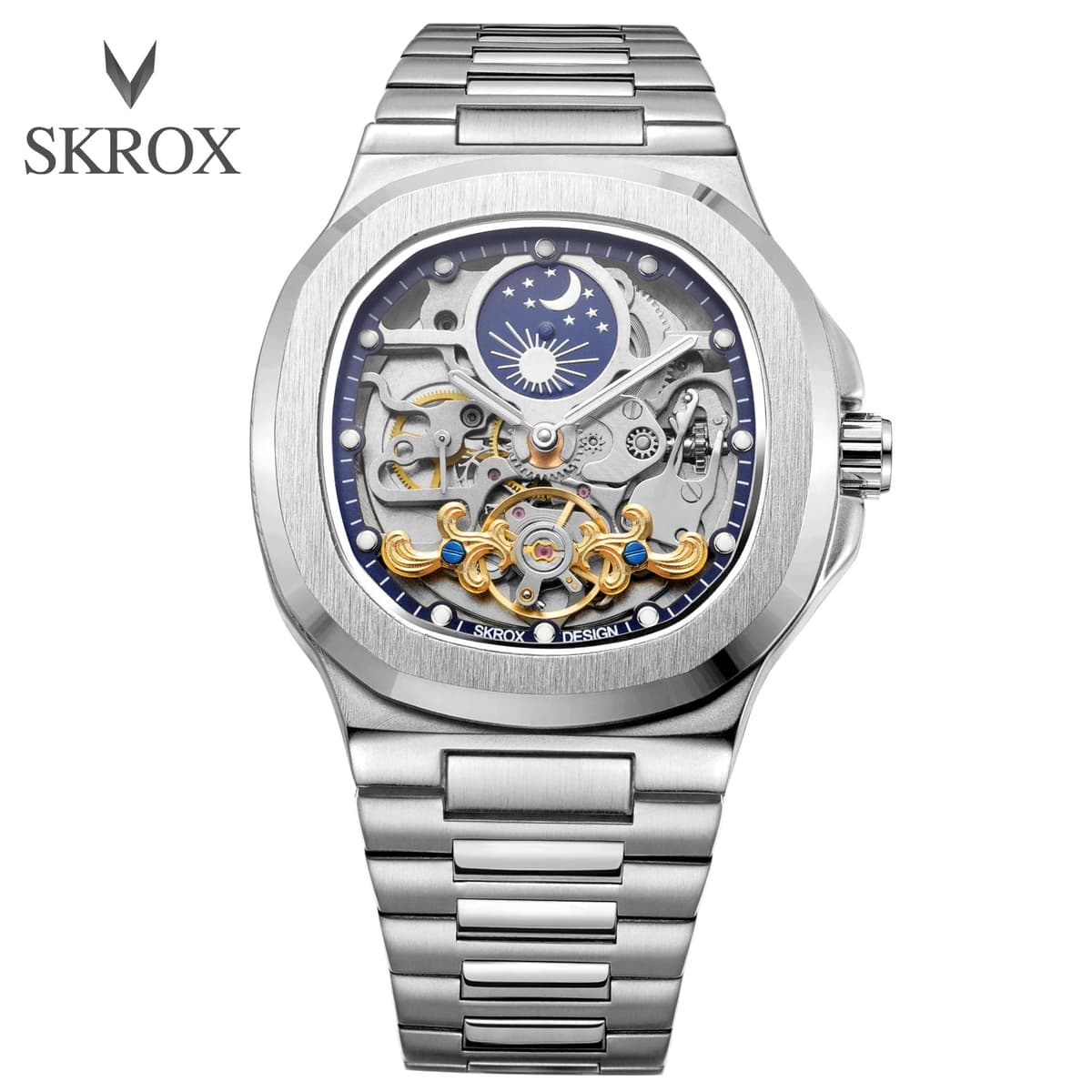 Forsining Moon Phase Skeleton Watch for Men — image 8