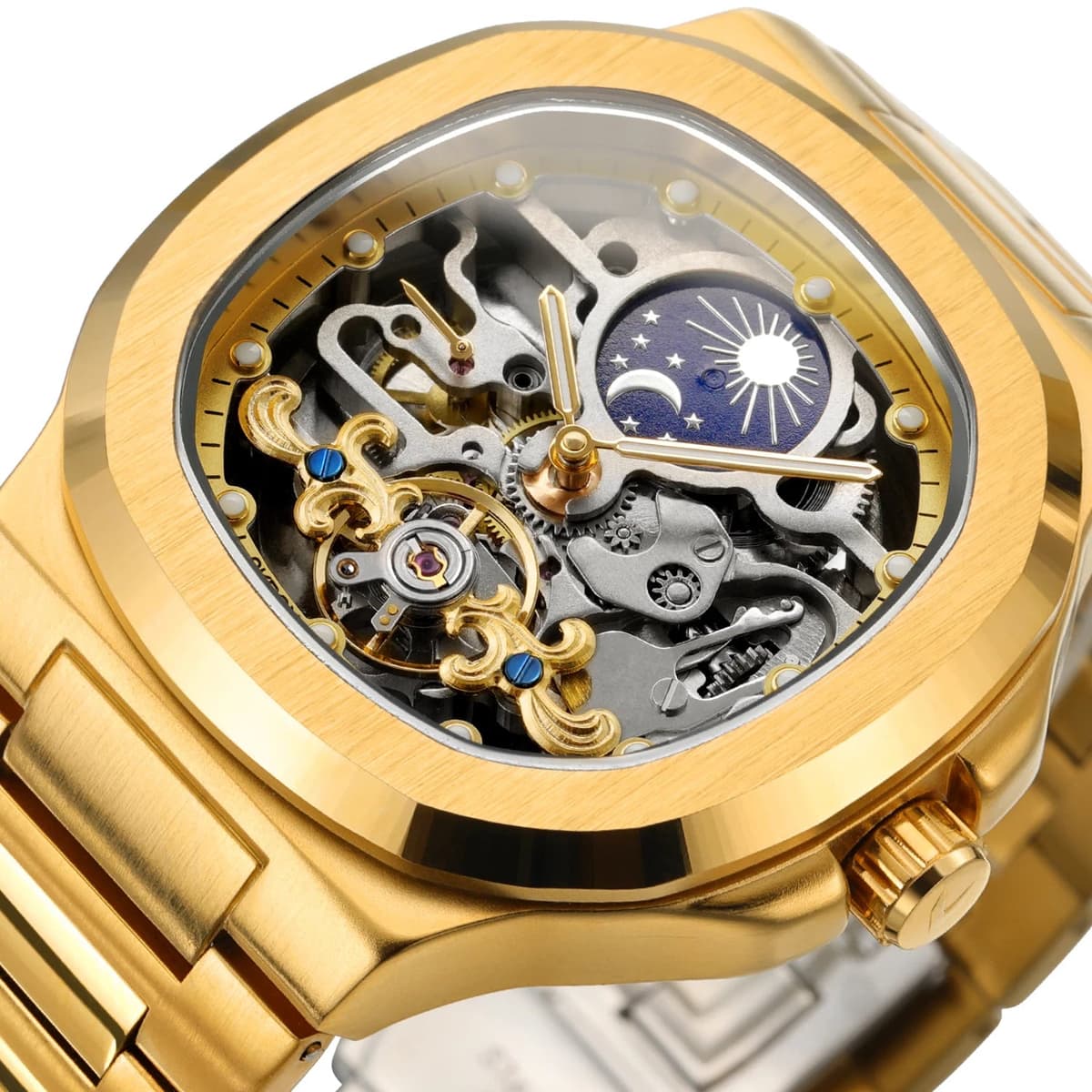 Forsining Moon Phase Skeleton Watch for Men — image 2