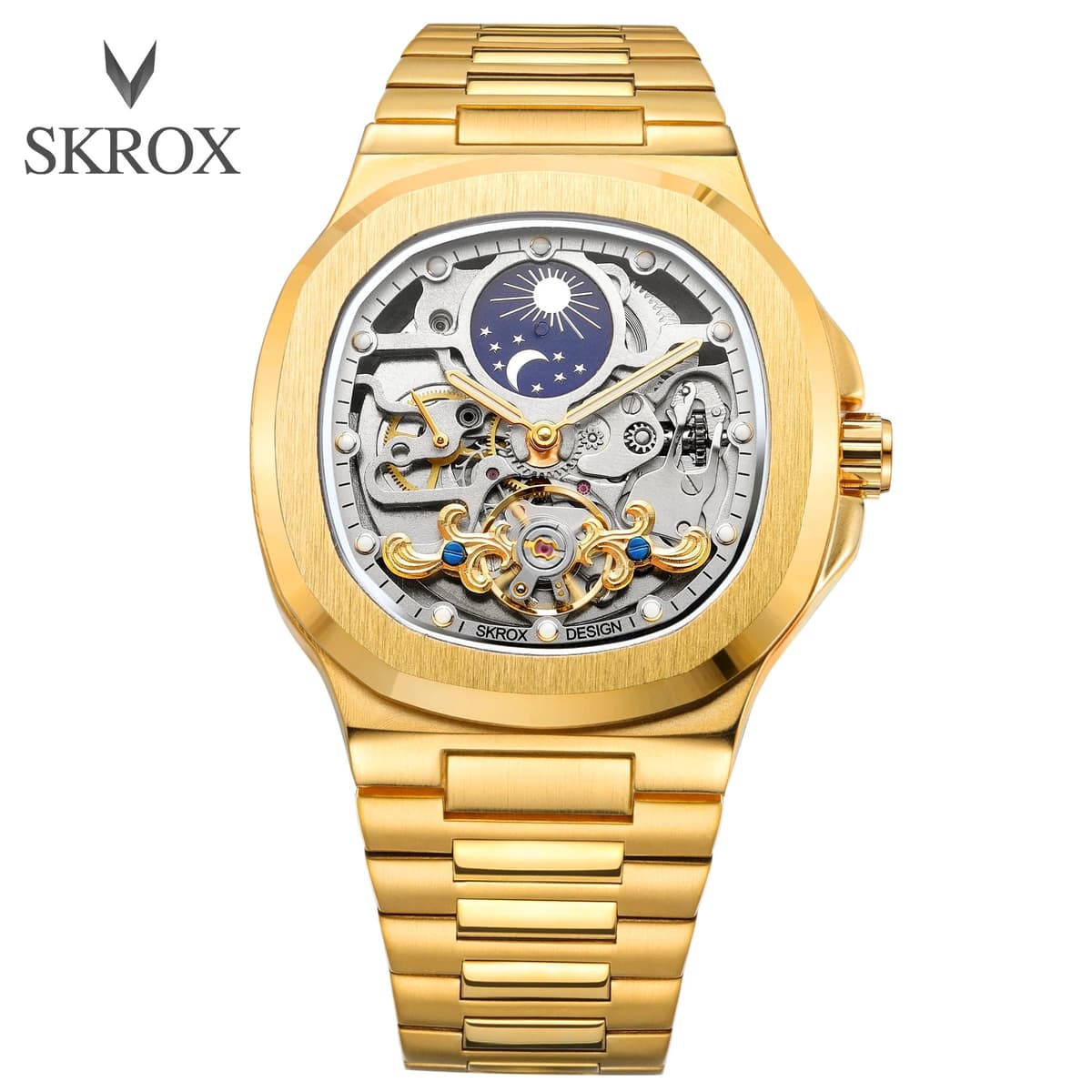 Forsining Moon Phase Skeleton Watch for Men — image 5