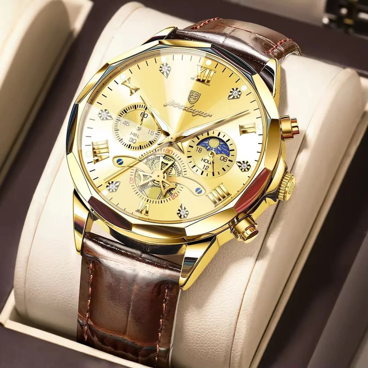 POEDAGAR Multi-Function Waterproof Quartz Watch — image 9