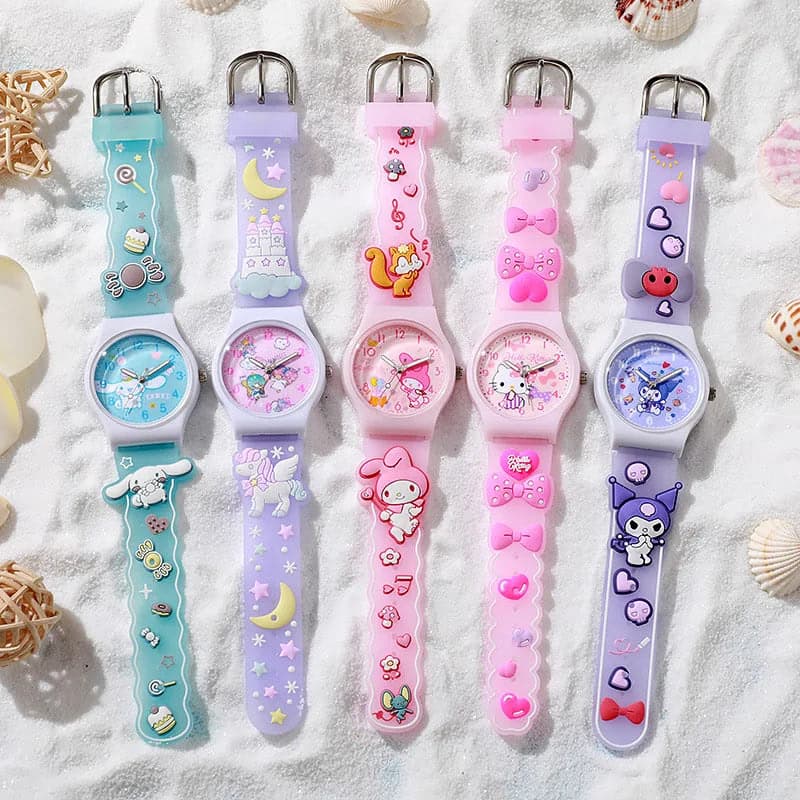 Cartoon Sanrio Kids Quartz Watch - 35mm Silicone Strap
