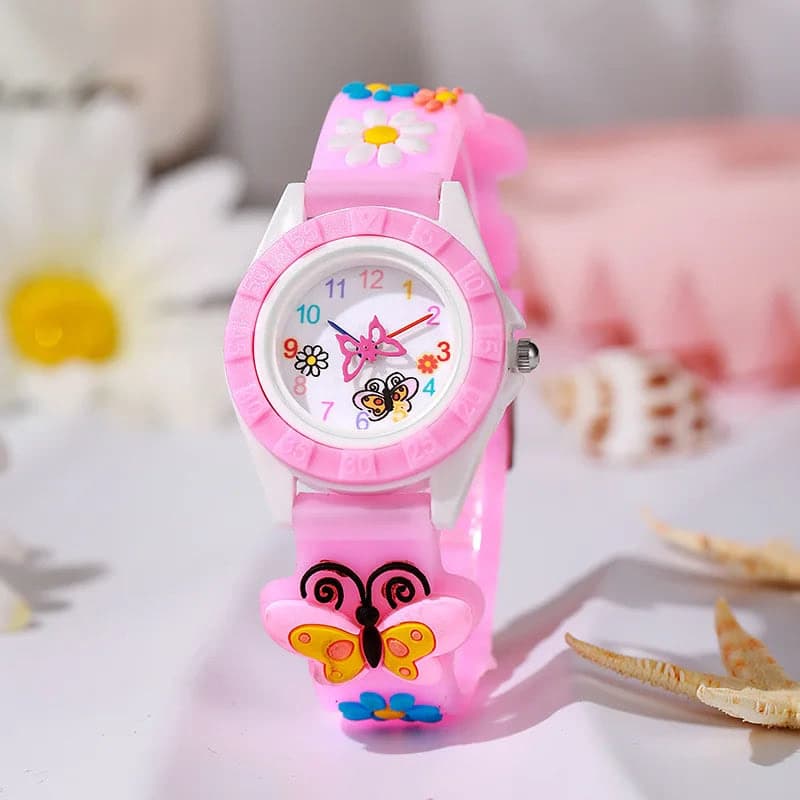 Charming Kids' Quartz Watch with Butterfly Design — image 2