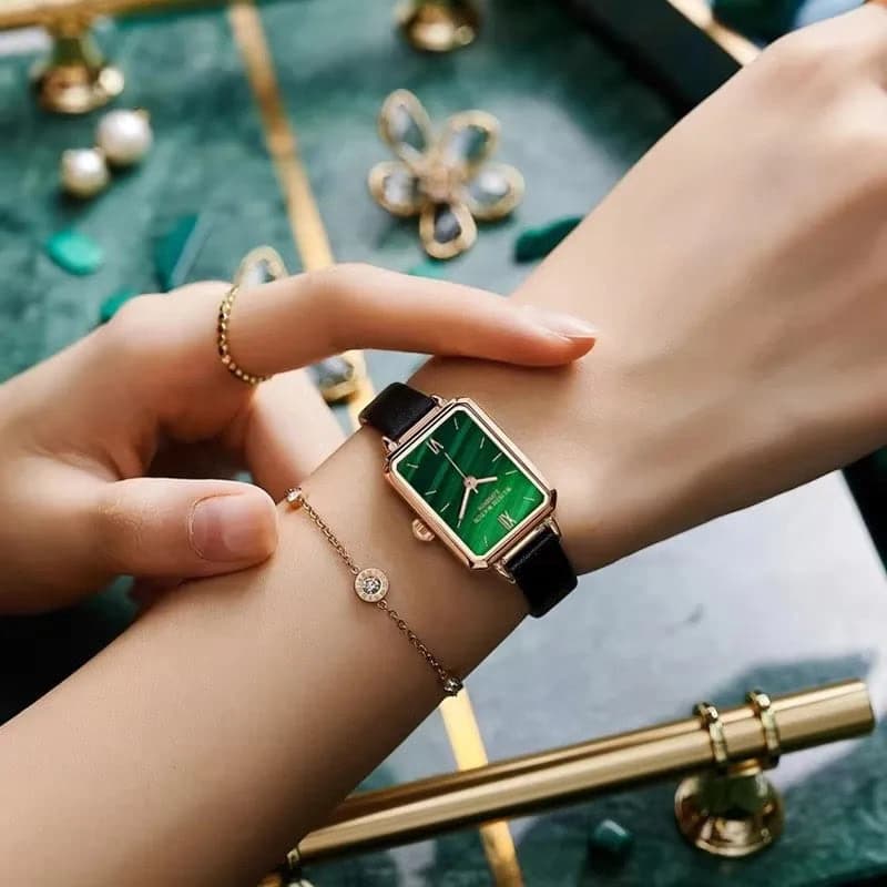 Wlisth S527 Luxury Green Dial Waterproof Watch — image 3