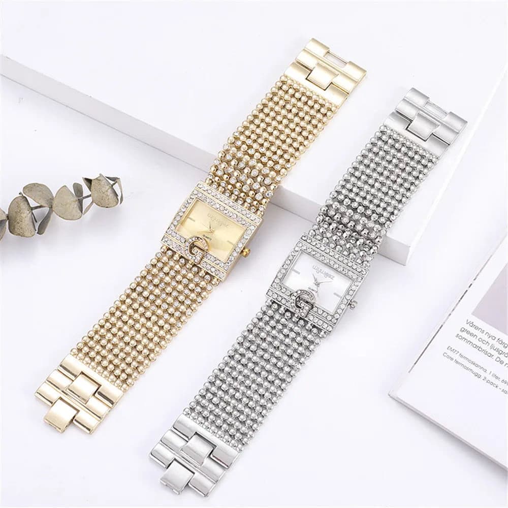 Luxury Women's Quartz Watch - Stainless Steel Square Case — image 3