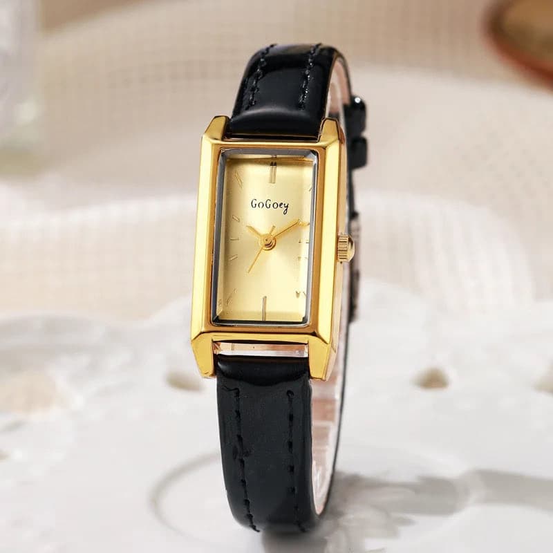 Gold Rectangular Eco-Friendly Women's Watch with Quartz — image 10