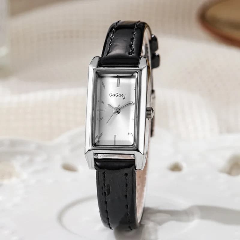 Gold Rectangular Eco-Friendly Women's Watch with Quartz — image 4