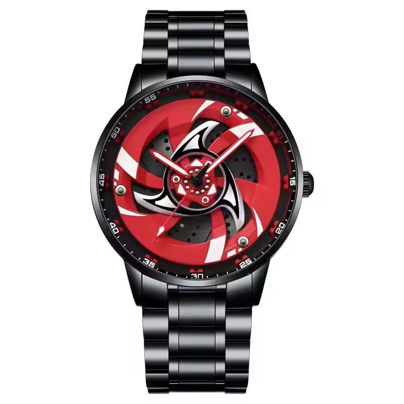 TurboWheel 3D Sports Car Quartz Watch – 42mm Rotating Dial Men’s Business Timepiece — image 2