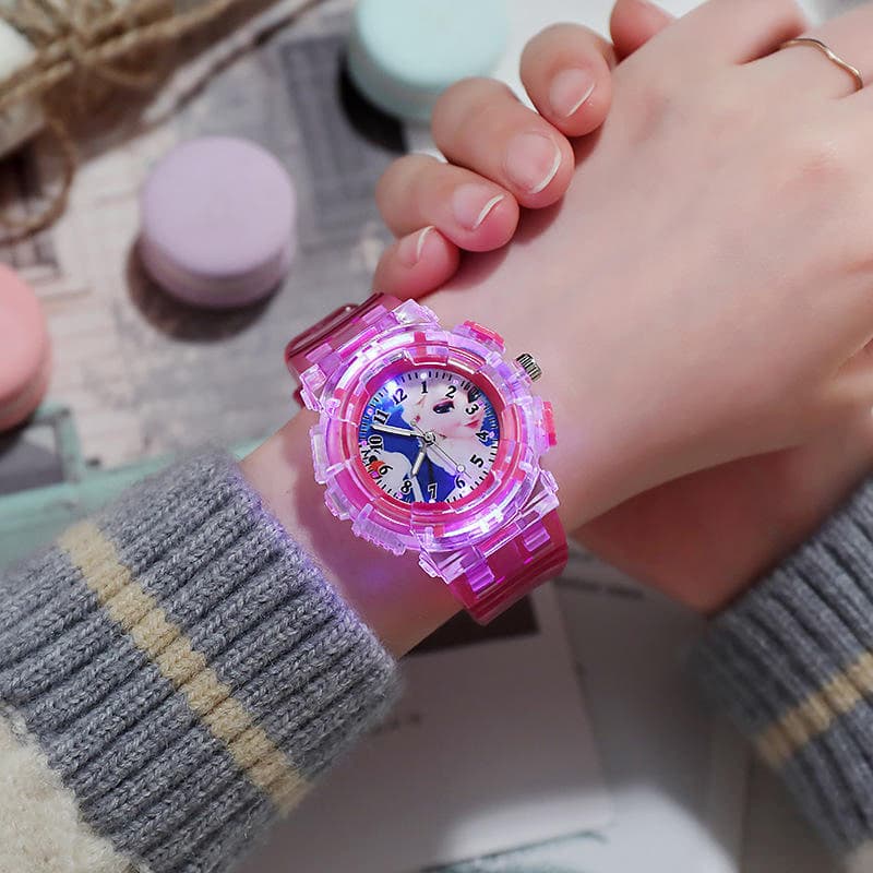 Cute Cartoon Kids Watch with Sparkling Glitter – Ice Princess Quartz for Girls — image 4